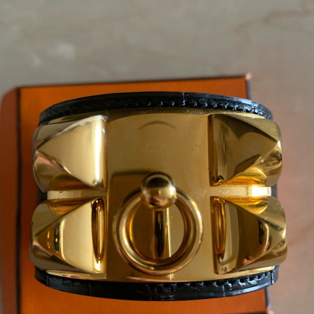 Hermes CDC black alligator bracelet